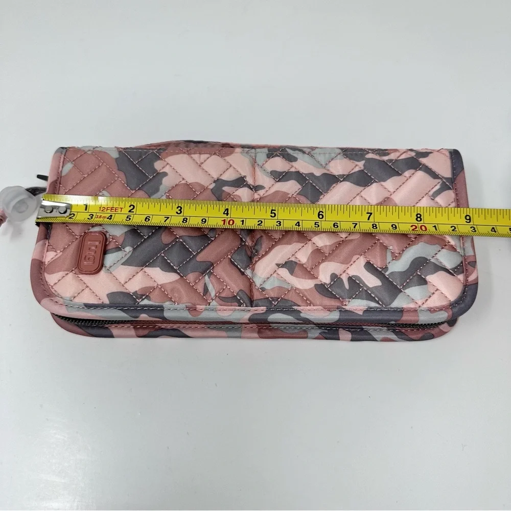 Lug Sleeper Convertible Travel Makeup Brush Holder Camo Pink Gray